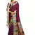 Women maroon tushar silk with zari border and designer pallu