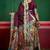 Women maroon tushar silk with zari border and designer pallu