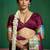Women maroon tushar silk with zari border and designer pallu