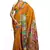 Women mustard tushar silk with zari border and designer pallu