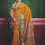 Women mustard tushar silk with zari border and designer pallu