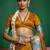 Women mustard tushar silk with zari border and designer pallu