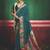 Women blue tushar silk with zari border and designer pallu