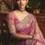 Designer pink tissue organza saree with all over butta work & heavy stone embellished border