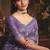 Designer purple tissue organza saree with all over butta work & heavy stone embellished border
