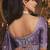 Designer purple tissue organza saree with all over butta work & heavy stone embellished border