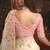Designer cream tissue organza saree with all over butta work & heavy stone embellished border