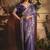 Designer purple tissue organza saree with all over butta work & heavy stone embellished border