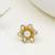 Beaded bloom adjustable ring