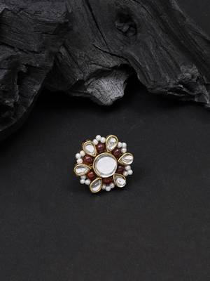 Beaded bloom adjustable ring 4