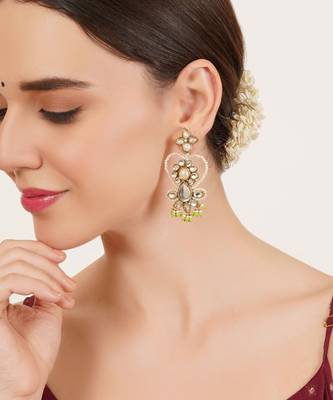 Heart shaped beaded earrings 3