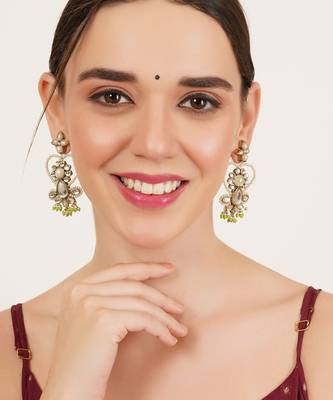 Heart shaped beaded earrings 1