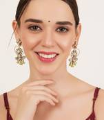 Heart shaped beaded earrings