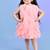 Peach plain net dress