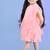 Peach plain net dress