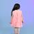Peach plain net dress