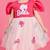 Pink embroidered faux polyester dress