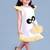 White embroidered faux polyester dress