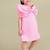 Pink plain faux polyester dress