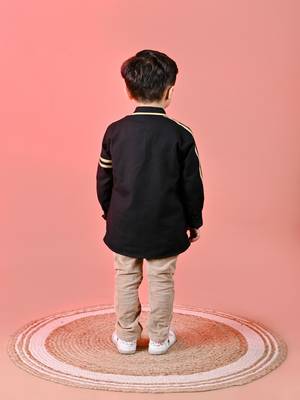 Black embroidered cotton shirt 3