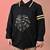 Black embroidered cotton shirt