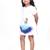 White embroidered faux polyester dress