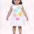 White embroidered faux polyester dress