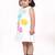 White embroidered faux polyester dress