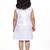 White embroidered faux polyester dress