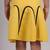 Yellow plain faux polyester dress