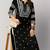 Woman Embroidered Black Rayon Kurti