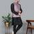 Men’s black kurta churidar with printed pink waistcoat (rg-19546-36)