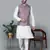 Men   s cream kurta churidar with printed pink waistcoat (rg-19547-36)