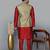 Men’s maroonkurta churidar with blue flower waistcoat (rg-19556-36)