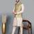 Men’s double tone kurta churidar with blue flower waistcoat (rg-19557-36)