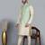 Men’s gold kurta churidar with green zig-zag waistcoat (rg-19561-36)