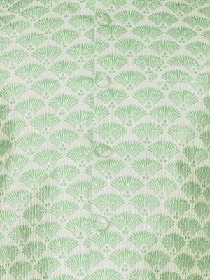 Men   s double tone kurta churidar with green feather printed waistcoat (rg-19564-36) 4