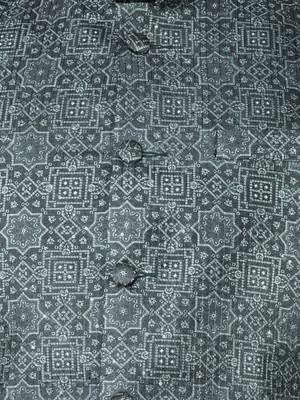 Men   s black kurta churidar with printed black box waistcoat (rg-19565-36) 4
