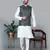 Men   s cream kurta churidar with printed black box waistcoat (rg-19566-36)