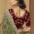 Mehendi zari and cords georgette saree with designer blouse fabric
