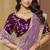 Light purple zari and cords georgette saree with designer blouse fabric