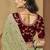 Green zari and cords georgette saree with designer blouse fabric