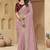 Light pink zari and cords georgette saree with designer blouse fabric