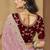 Light pink zari and cords georgette saree with designer blouse fabric