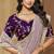 Light lavender zari and cords georgette saree with designer blouse fabric