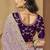 Light lavender zari and cords georgette saree with designer blouse fabric