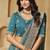 Blue zari and cords soft silk saree with designer blouse fabric
