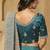 Blue zari and cords soft silk saree with designer blouse fabric