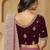 Dark gajri zari and cords soft silk saree with designer blouse fabric