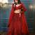 Red Color Thread Embroidery,Dori Work With Sequins Work Faux Georgette Lehenga Choli